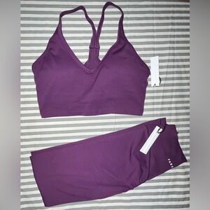 Paragon Fitwear RecStretch SculptSeam Plus Legging & Legend Brami in Plum Size M